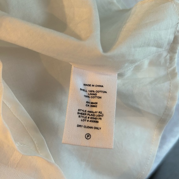 Theory Amalay Top in Sheer Plaid - Picture 8 of 10